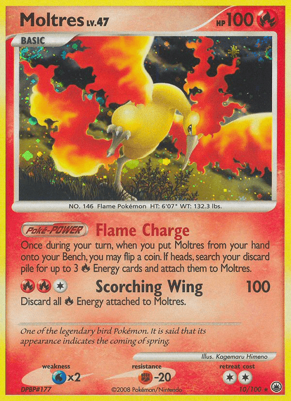 Carta Moltres 10/100 do set Majestic Dawn — Pokémon TCG | Bynx