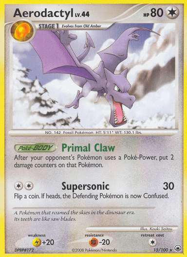 Carta Aerodactyl 15/100 do set Majestic Dawn — Pokémon TCG | Bynx