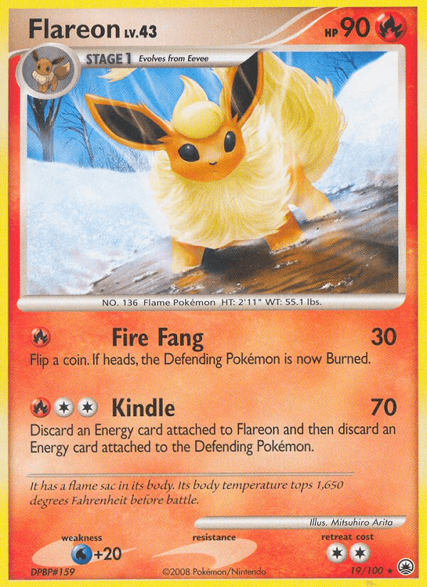 Carta Flareon 19/100 do set Majestic Dawn — Pokémon TCG | Bynx