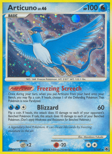 Carta Articuno 1/100 do set Majestic Dawn — Pokémon TCG | Bynx