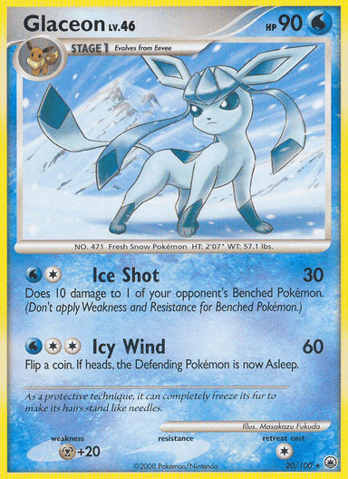 Carta Glaceon 20/100 do set Majestic Dawn — Pokémon TCG | Bynx