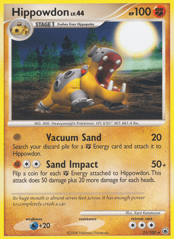Carta Hippowdon 21/100 do set Majestic Dawn — Pokémon TCG | Bynx
