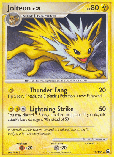Carta Jolteon 23/100 do set Majestic Dawn — Pokémon TCG | Bynx