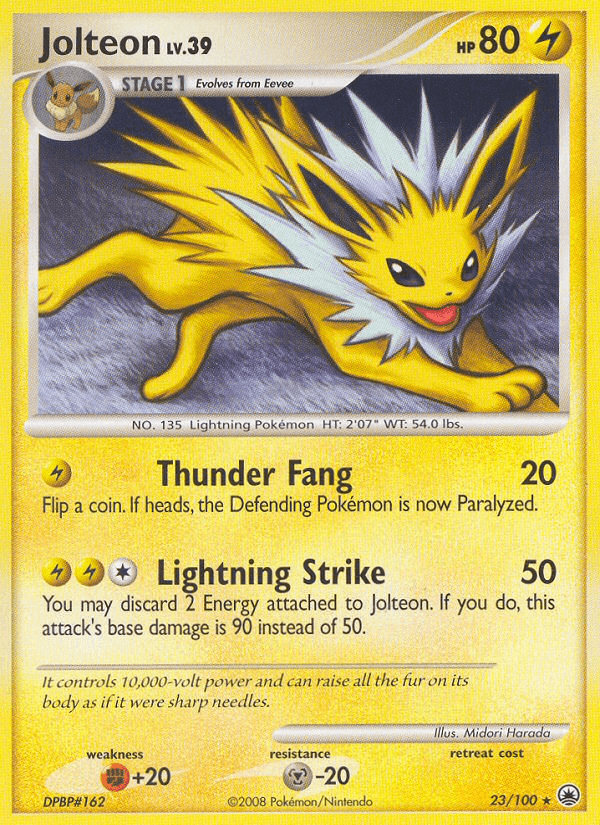 Carta Jolteon 23/100 do set Majestic Dawn — Pokémon TCG | Bynx