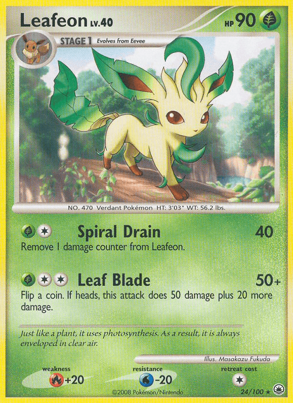 Carta Leafeon 24/100 do set Majestic Dawn — Pokémon TCG | Bynx