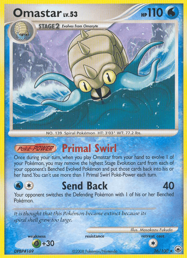 Carta Omastar 26/100 do set Majestic Dawn — Pokémon TCG | Bynx