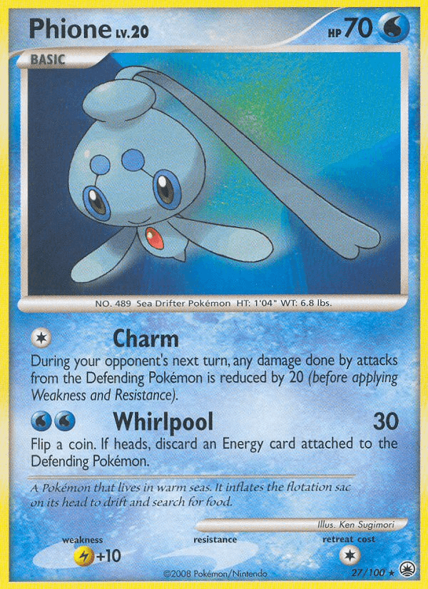 Carta Phione 27/100 do set Majestic Dawn — Pokémon TCG | Bynx