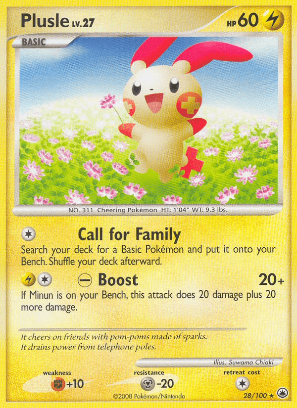 Carta Plusle 28/100 do set Majestic Dawn — Pokémon TCG | Bynx