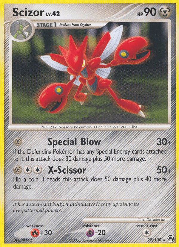 Carta Scizor 29/100 do set Majestic Dawn — Pokémon TCG | Bynx