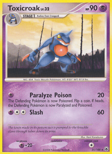 Carta Toxicroak 31/100 do set Majestic Dawn — Pokémon TCG | Bynx
