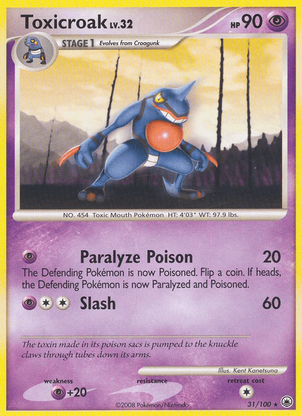 Carta Toxicroak 31/100 do set Majestic Dawn — Pokémon TCG | Bynx