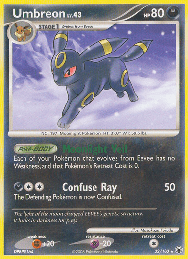 Carta Umbreon 32/100 do set Majestic Dawn — Pokémon TCG | Bynx