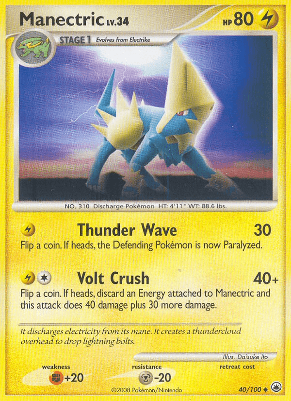 Carta Manectric 40/100 do set Majestic Dawn — Pokémon TCG | Bynx