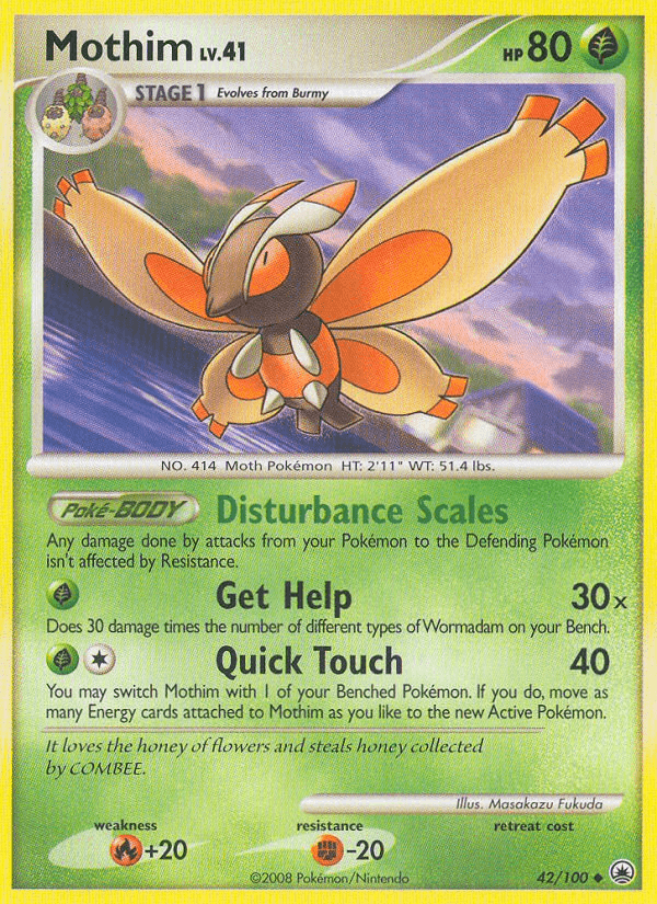 Carta Mothim 42/100 do set Majestic Dawn — Pokémon TCG | Bynx
