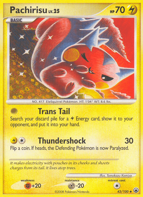 Carta Pachirisu 43/100 do set Majestic Dawn — Pokémon TCG | Bynx