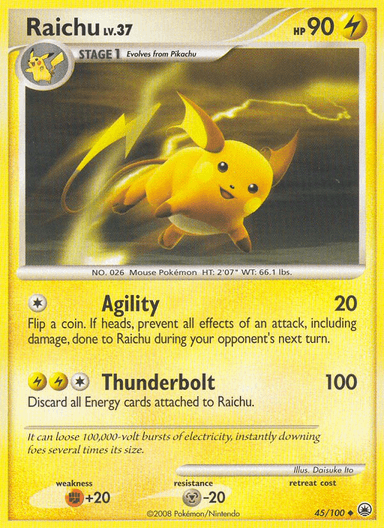 Carta Raichu 45/100 do set Majestic Dawn — Pokémon TCG | Bynx