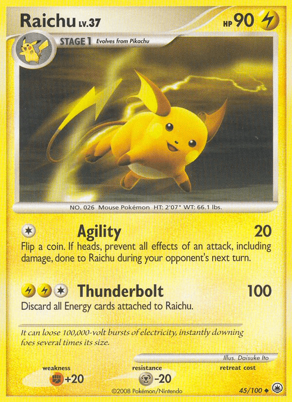 Carta Raichu 45/100 do set Majestic Dawn — Pokémon TCG | Bynx