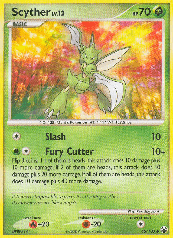 Carta Scyther 46/100 do set Majestic Dawn — Pokémon TCG | Bynx