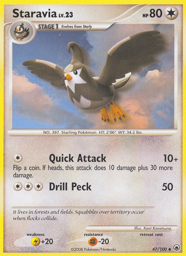 Carta Staravia 47/100 do set Majestic Dawn — Pokémon TCG | Bynx