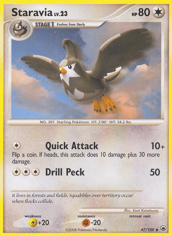 Carta Staravia 47/100 do set Majestic Dawn — Pokémon TCG | Bynx