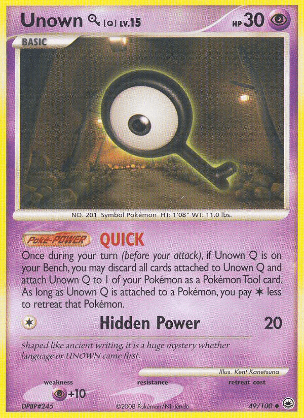 Carta Unown [Q] 49/100 do set Majestic Dawn — Pokémon TCG | Bynx