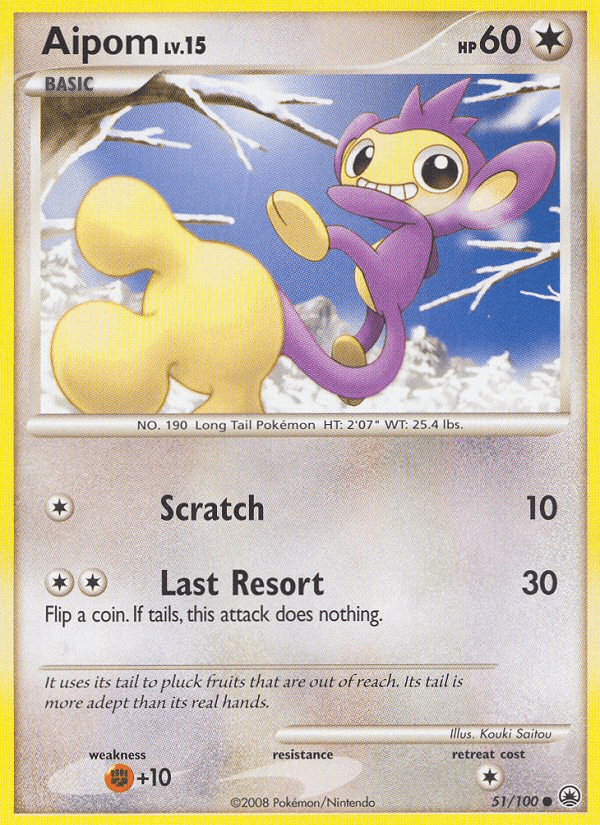 Carta Aipom 51/100 do set Majestic Dawn — Pokémon TCG | Bynx