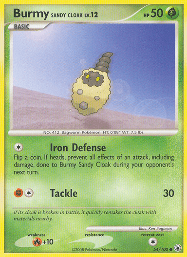 Carta Burmy Sandy Cloak 54/100 do set Majestic Dawn — Pokémon TCG | Bynx