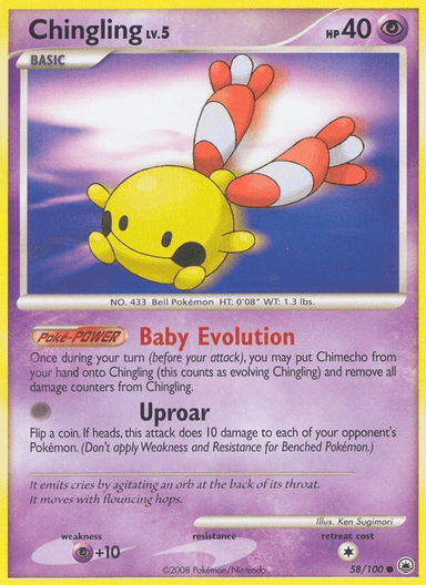 Carta Chingling 58/100 do set Majestic Dawn — Pokémon TCG | Bynx