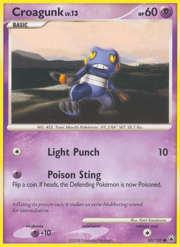 Carta Croagunk 60/100 do set Majestic Dawn — Pokémon TCG | Bynx