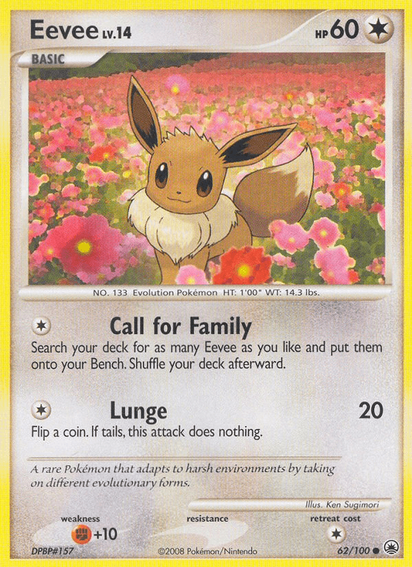 Carta Eevee 62/100 do set Majestic Dawn — Pokémon TCG | Bynx