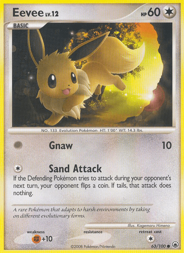Carta Eevee 63/100 do set Majestic Dawn — Pokémon TCG | Bynx