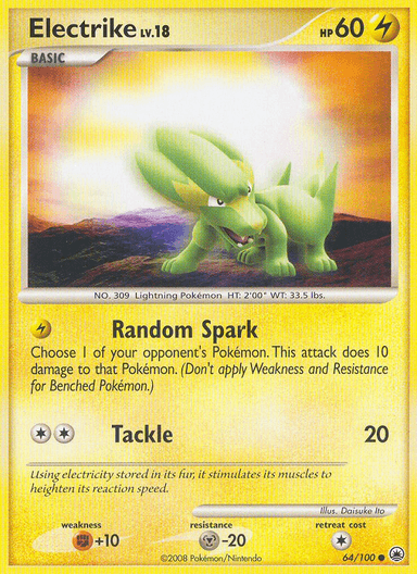 Carta Electrike 64/100 do set Majestic Dawn — Pokémon TCG | Bynx