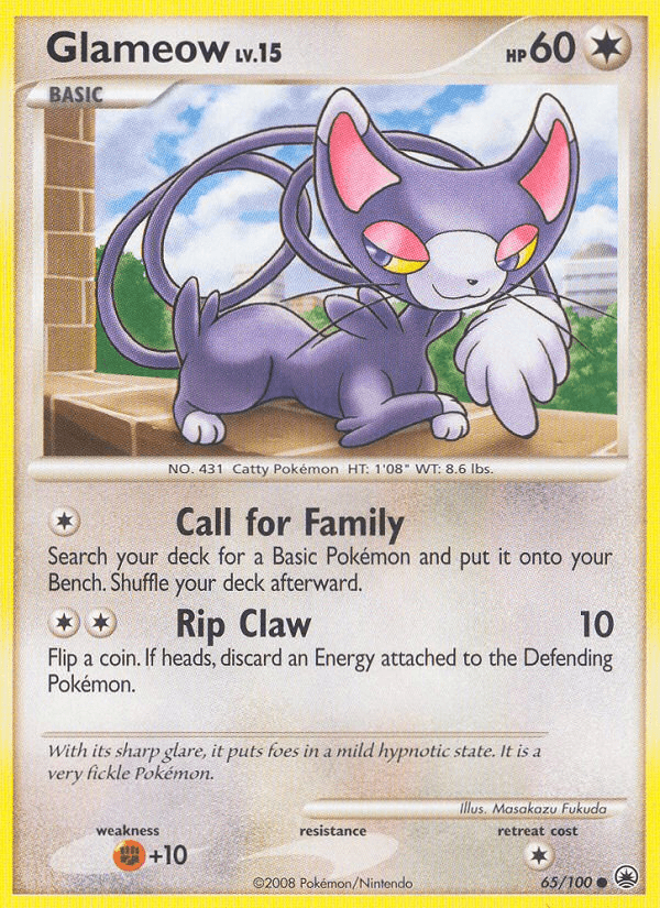 Carta Glameow 65/100 do set Majestic Dawn — Pokémon TCG | Bynx