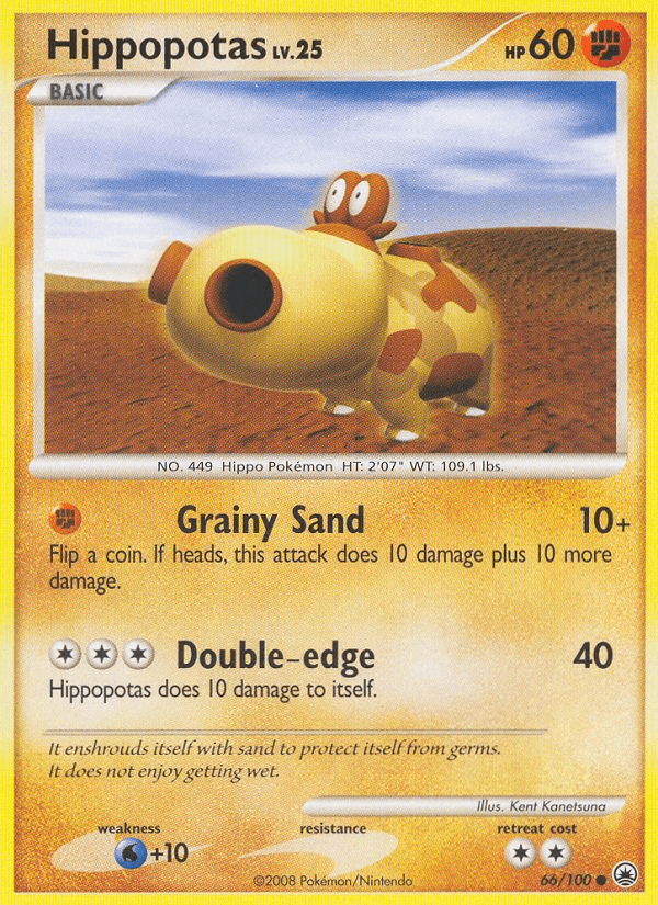 Carta Hippopotas 66/100 do set Majestic Dawn — Pokémon TCG | Bynx