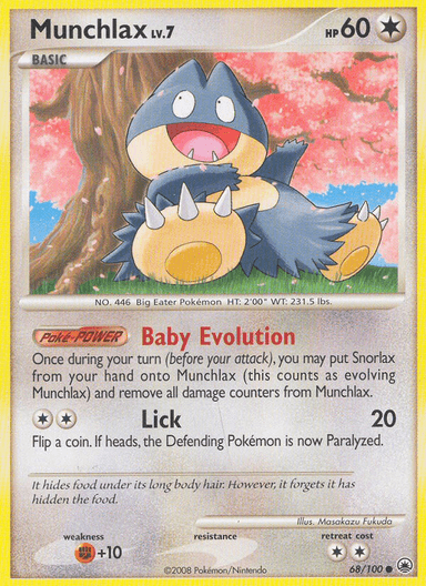 Carta Munchlax 68/100 do set Majestic Dawn — Pokémon TCG | Bynx
