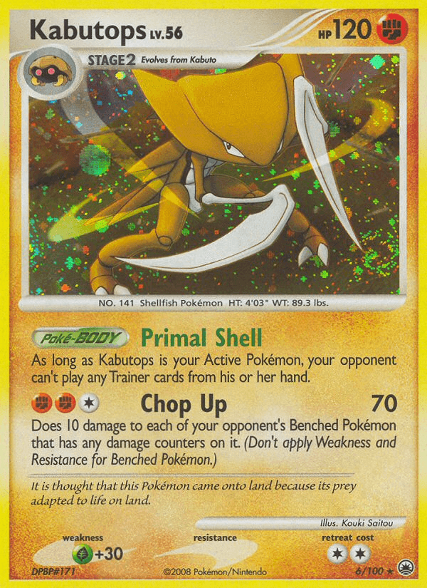 Carta Kabutops 6/100 do set Majestic Dawn — Pokémon TCG | Bynx