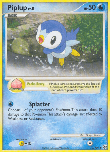 Carta Piplup 72/100 do set Majestic Dawn — Pokémon TCG | Bynx