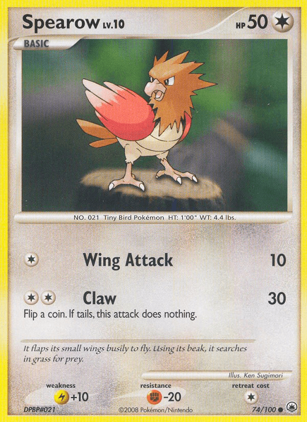 Carta Spearow 74/100 do set Majestic Dawn — Pokémon TCG | Bynx