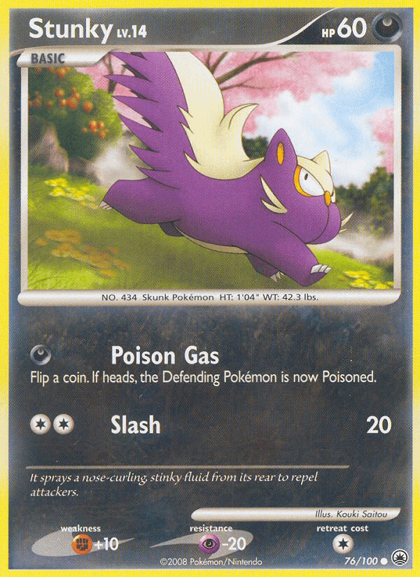 Carta Stunky 76/100 do set Majestic Dawn — Pokémon TCG | Bynx