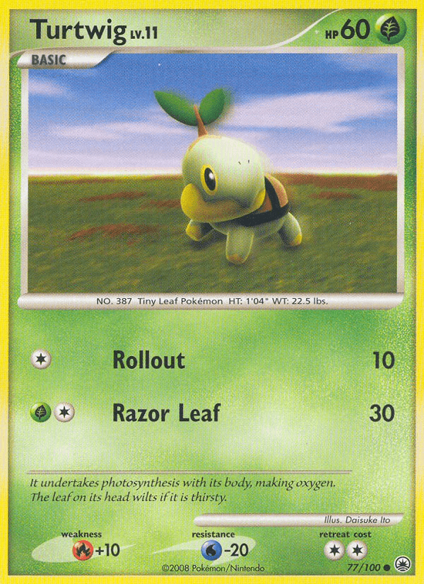 Carta Turtwig 77/100 do set Majestic Dawn — Pokémon TCG | Bynx