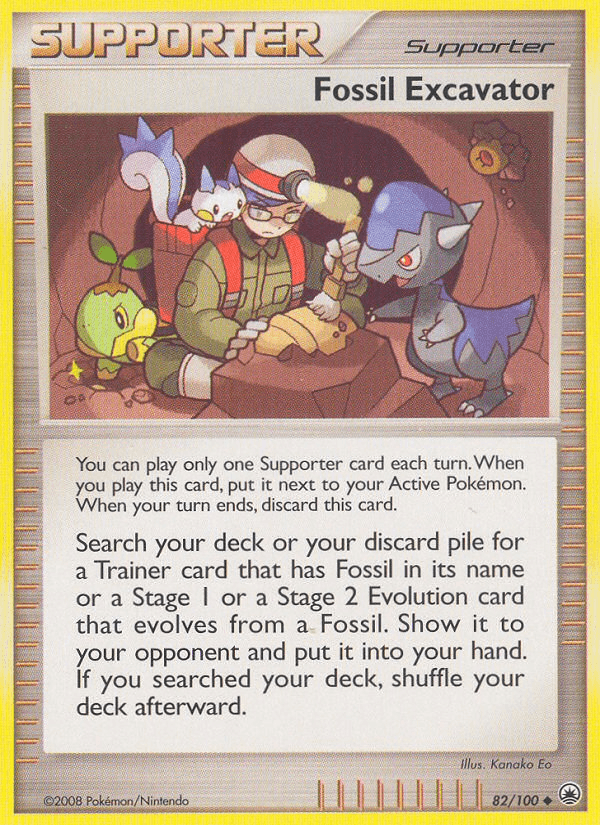 Carta Fossil Excavator 82/100 do set Majestic Dawn — Pokémon TCG | Bynx