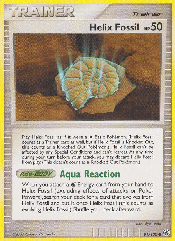 Carta Helix Fossil 91/100 do set Majestic Dawn — Pokémon TCG | Bynx