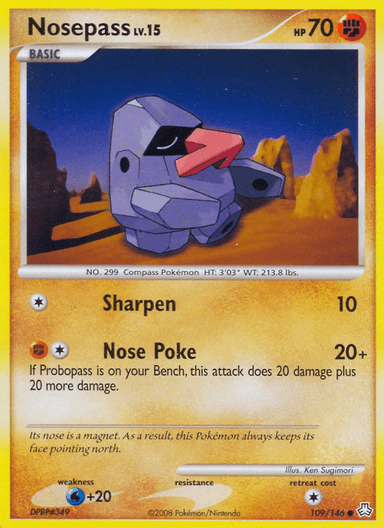 Carta Nosepass 109/146 do set Legends Awakened — Pokémon TCG | Bynx