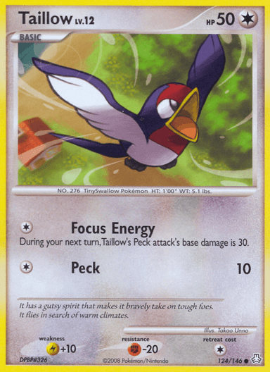 Carta Taillow 124/146 do set Legends Awakened — Pokémon TCG | Bynx