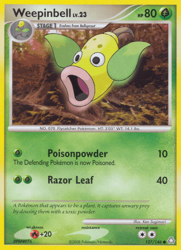 Carta Weepinbell 127/146 do set Legends Awakened — Pokémon TCG | Bynx