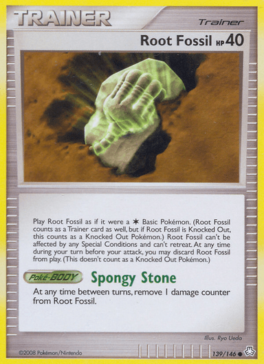Carta Root Fossil 139/146 do set Legends Awakened — Pokémon TCG | Bynx