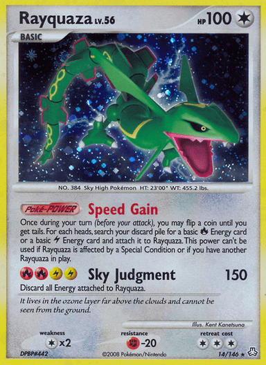 Carta Rayquaza 14/146 do set Legends Awakened — Pokémon TCG | Bynx