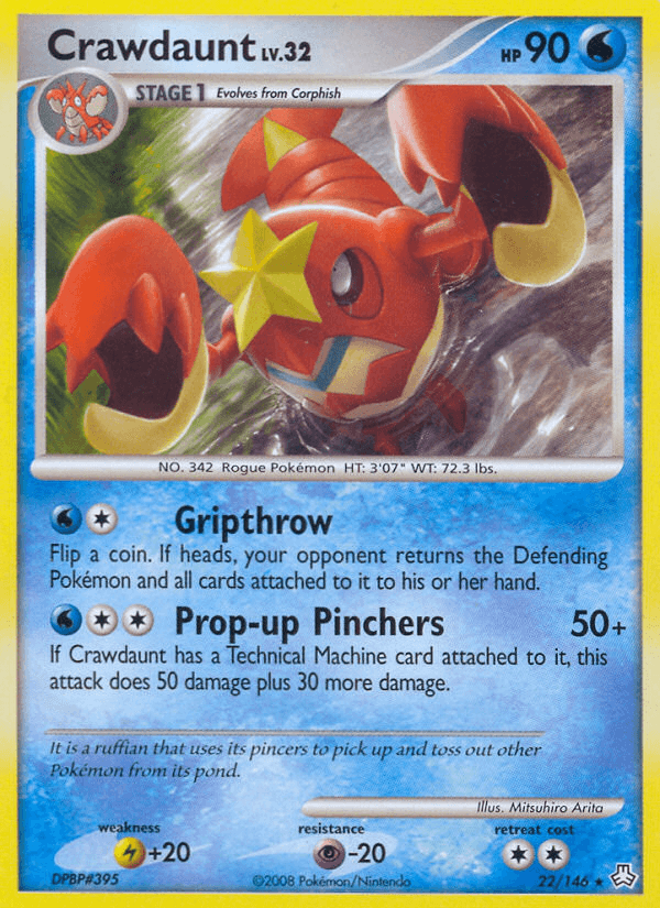 Carta Crawdaunt 22/146 do set Legends Awakened — Pokémon TCG | Bynx
