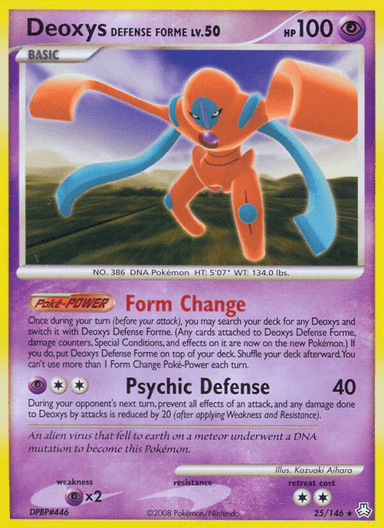 Carta Deoxys Defense Forme 25/146 do set Legends Awakened — Pokémon TCG | Bynx