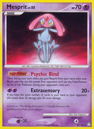 Carta Mesprit 34/146 do set Legends Awakened — Pokémon TCG | Bynx